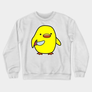 Duck With Knife Meme Crewneck Sweatshirt